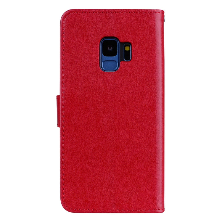 สำหรับ Galaxy S9 Rose ซองหนัง PU สิ่งแวดล้อมแบบพลิกแนวนอนพร้อมตัวยึดและช่องเสียบการ์ดและกระเป๋าสตางค์, For Samsung Galaxy S9