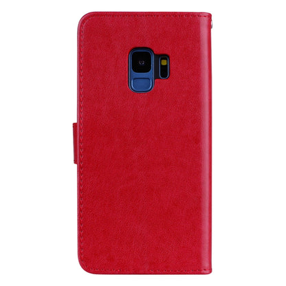 สำหรับ Galaxy S9 Rose ซองหนัง PU สิ่งแวดล้อมแบบพลิกแนวนอนพร้อมตัวยึดและช่องเสียบการ์ดและกระเป๋าสตางค์, For Samsung Galaxy S9