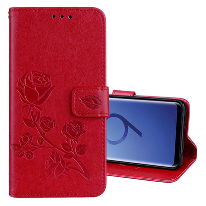 สำหรับ Galaxy S9 Rose ซองหนัง PU สิ่งแวดล้อมแบบพลิกแนวนอนพร้อมตัวยึดและช่องเสียบการ์ดและกระเป๋าสตางค์, For Samsung Galaxy S9