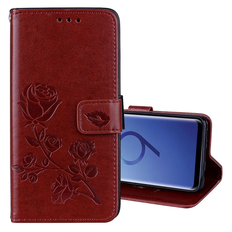 สำหรับ Galaxy S9 Rose ซองหนัง PU สิ่งแวดล้อมแบบพลิกแนวนอนพร้อมตัวยึดและช่องเสียบการ์ดและกระเป๋าสตางค์, For Samsung Galaxy S9