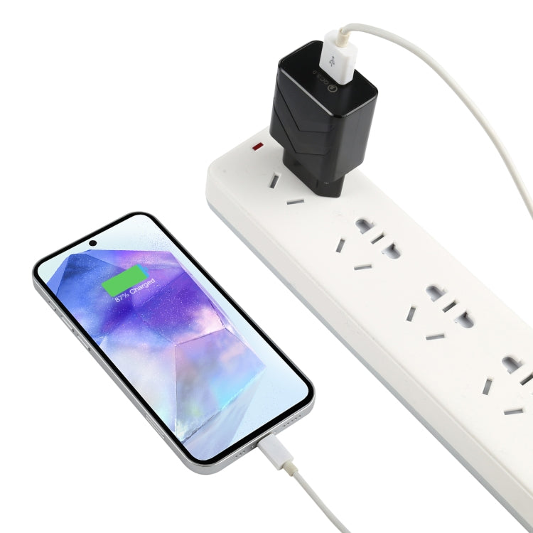LZ-715 18W QC3.0 USB พอร์ตเดียวเครื่องชาร์จเดินทางที่รวดเร็ว, ปลั๊ก EU, EU Plug