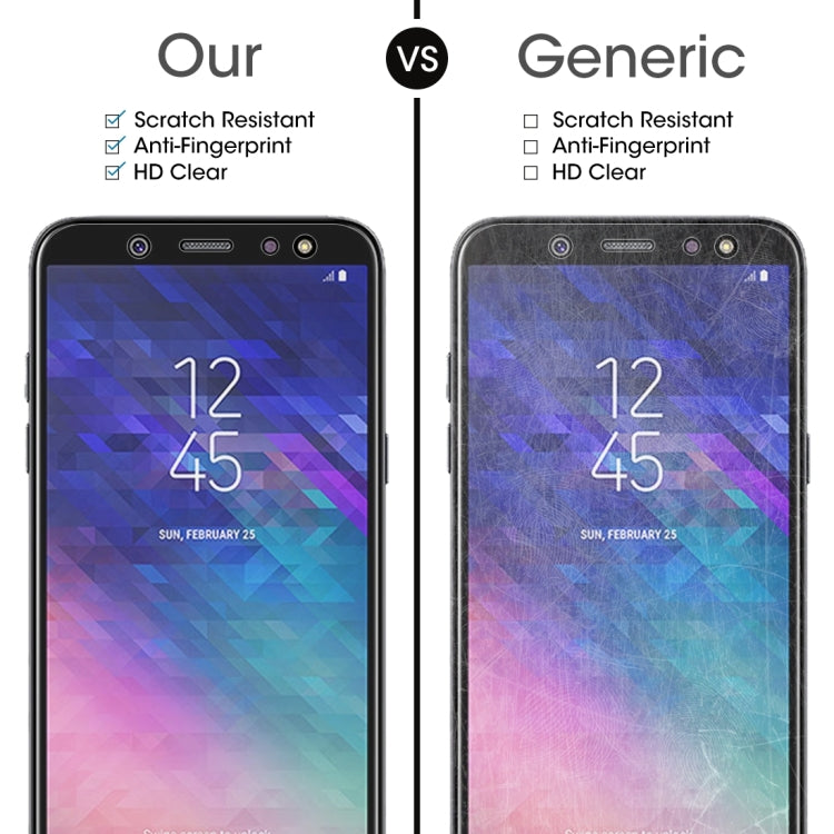 50 ชิ้น 0.26mm 9H 2.5D ฟิล์มกระจกนิรภัยสำหรับ Galaxy A6 (2018), For Galaxy A6+ (2018)