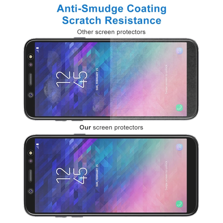 50 ชิ้น 0.26mm 9H 2.5D ฟิล์มกระจกนิรภัยสำหรับ Galaxy A6 (2018), For Galaxy A6+ (2018)