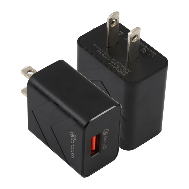 LZ-715 18W QC3.0 USB Single Port Fast Travel Charger, ปลั๊ก US, US Plug