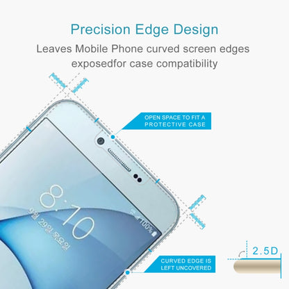 ฟิล์มกระจกนิรภัย 0.26mm 9H 2.5D สำหรับ Galaxy A8 (2016), For Galaxy A8 (2016)(1 PC)
