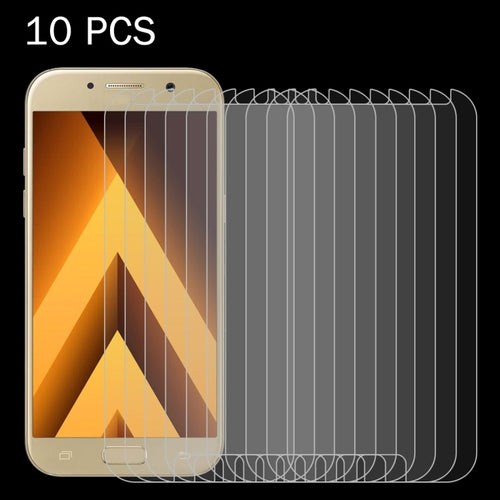 10 ชิ้นสำหรับ Galaxy A5 (2017) / A520 0.26mm 9H ความแข็งพื้นผิว 2.5D กระจกนิรภัยป้องกันการระเบิดไม่เต็มหน้าจอฟิล์ม, For Galaxy A5 (2017) / A520