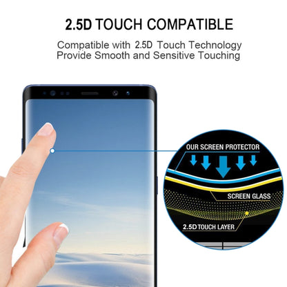 0.3mm 9H ความแข็งพื้นผิว 2.5D ขอบโค้งเต็มหน้าจอเต็มกาวฟิล์มกระจกนิรภัยสำหรับ Galaxy Note8, For Galaxy Note8（1 PC）