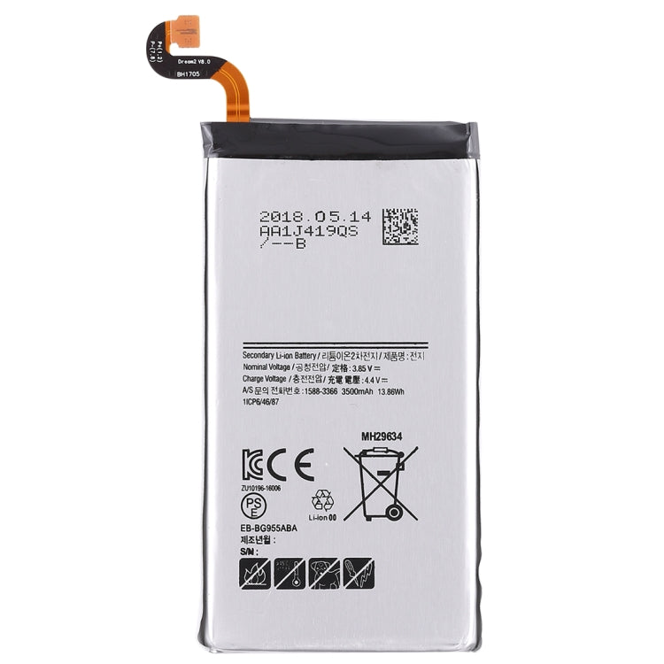 3.85V 3500mAh สำหรับแบตเตอรี่ลิเธียมไอออนแบบรีชาร์จ Galaxy S8+, For S8+