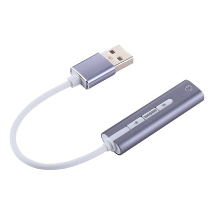 เปลือกอลูมิเนียม 3.5 มม.แจ็คการ์ดเสียง USB ภายนอก HIFI Magic Voice 7.1 ช่องอะแดปเตอร์ไดรฟ์ฟรีสำหรับคอมพิวเตอร์,เดสก์ท็อป,ลำโพง,ชุดหูฟัง, USB Port Grey, USB Port Silver, USB Port Black