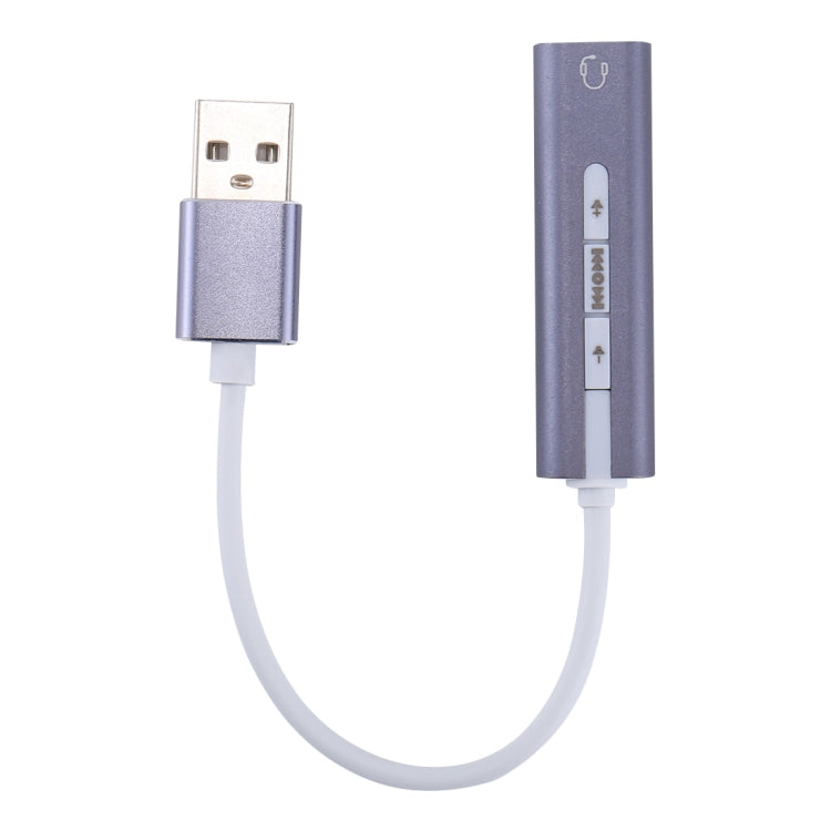 เปลือกอลูมิเนียม 3.5 มม.แจ็คการ์ดเสียง USB ภายนอก HIFI Magic Voice 7.1 ช่องอะแดปเตอร์ไดรฟ์ฟรีสำหรับคอมพิวเตอร์,เดสก์ท็อป,ลำโพง,ชุดหูฟัง, USB Port Grey, USB Port Silver, USB Port Black
