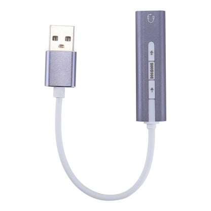 เปลือกอลูมิเนียม 3.5 มม.แจ็คการ์ดเสียง USB ภายนอก HIFI Magic Voice 7.1 ช่องอะแดปเตอร์ไดรฟ์ฟรีสำหรับคอมพิวเตอร์,เดสก์ท็อป,ลำโพง,ชุดหูฟัง, USB Port Grey, USB Port Silver, USB Port Black