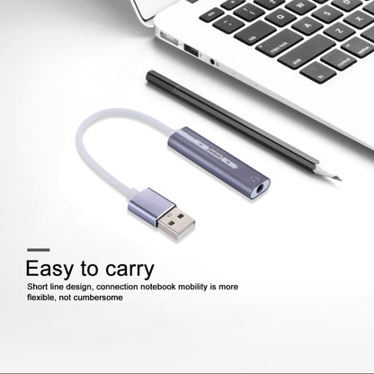 เปลือกอลูมิเนียม 3.5 มม.แจ็คการ์ดเสียง USB ภายนอก HIFI Magic Voice 7.1 ช่องอะแดปเตอร์ไดรฟ์ฟรีสำหรับคอมพิวเตอร์,เดสก์ท็อป,ลำโพง,ชุดหูฟัง, USB Port Grey, USB Port Silver, USB Port Black