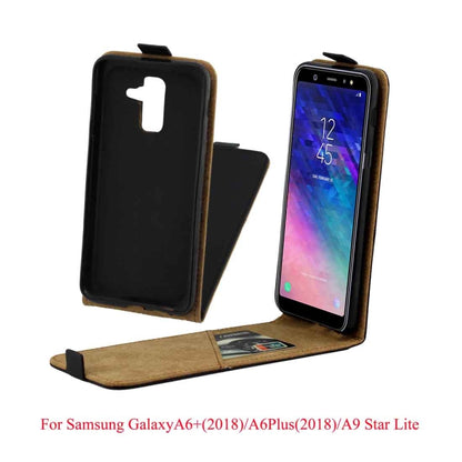ซองหนัง TPU แนวตั้งแบบธุรกิจสำหรับ Samsung Galaxy A6 Plus (2018) พร้อมช่องเสียบการ์ด, For Samsung Galaxy A6 Plus (2018)