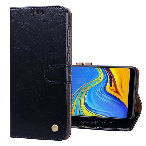 ซองหนังพลิกแนวนอนเนื้อน้ำมันขี้ผึ้งสไตล์ธุรกิจสำหรับ Samsung Galaxy A9 (2018) / A9s พร้อมตัวยึดและช่องเสียบการ์ดและกระเป๋าสตางค์ c, For Galaxy A9 (2018) / A9s