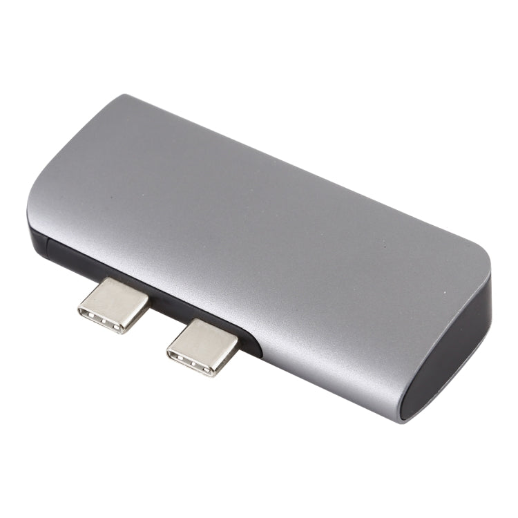 พอร์ต USB-C / Type-C ถึง PD คู่ + USB 3.0 + อะแดปเตอร์ฮับขยายมัลติฟังก์ชั่น HDMI