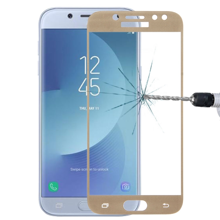 สำหรับ Galaxy J5 (2017) (เวอร์ชัน EU) 0.26mm 9H ความแข็งพื้นผิว 2.5D Curved Silk-screen Full Screen กระจกนิรภัยป้องกันหน้าจอ, For Galaxy J5 (2017) (EU Version)