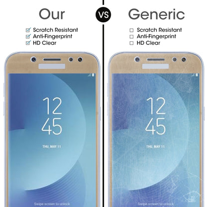 สำหรับ Galaxy J5 (2017) (เวอร์ชัน EU) 0.26mm 9H ความแข็งพื้นผิว 2.5D Curved Silk-screen Full Screen กระจกนิรภัยป้องกันหน้าจอ, For Galaxy J5 (2017) (EU Version)