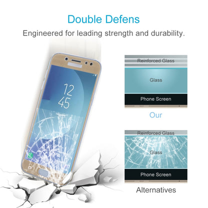 สำหรับ Galaxy J5 (2017) (เวอร์ชัน EU) 0.26mm 9H ความแข็งพื้นผิว 2.5D Curved Silk-screen Full Screen กระจกนิรภัยป้องกันหน้าจอ, For Galaxy J5 (2017) (EU Version)