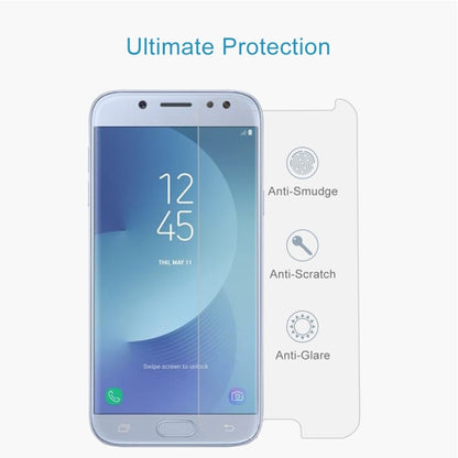 1 ชิ้นสำหรับ Galaxy J5 (2017) (เวอร์ชันสหภาพยุโรป) 0.26 มิลลิเมตร 9H ความแข็งพื้นผิว 2.5D ป้องกันการระเบิดไม่เต็มหน้าจอฟิล์มกระจกนิรภัย, For Galaxy J5 (2017) (EU Version)
