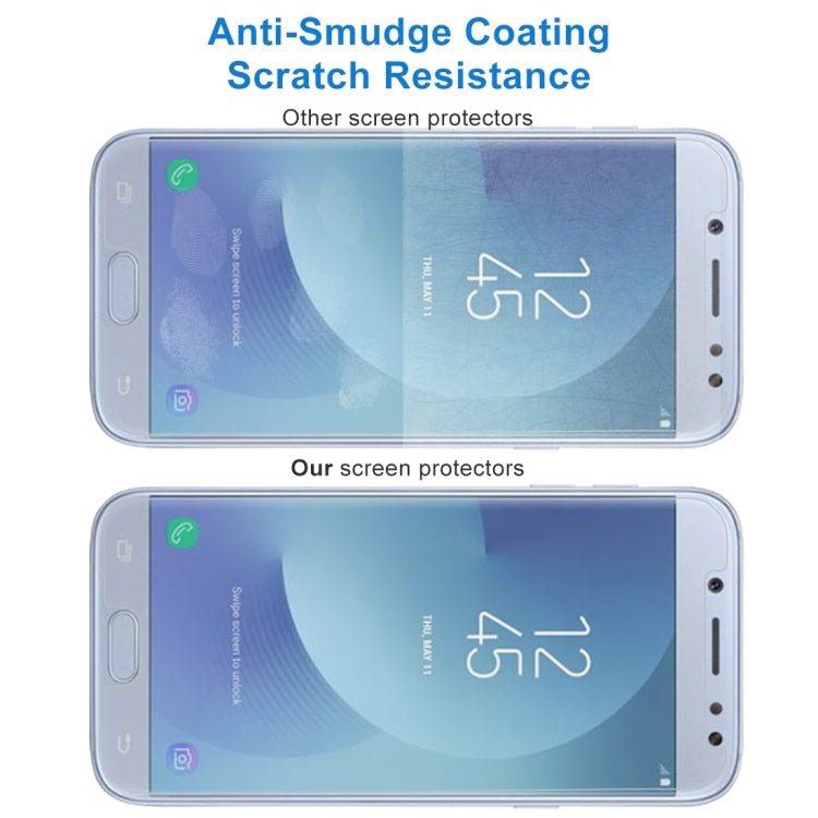 1 ชิ้นสำหรับ Galaxy J5 (2017) (เวอร์ชันสหภาพยุโรป) 0.26 มิลลิเมตร 9H ความแข็งพื้นผิว 2.5D ป้องกันการระเบิดไม่เต็มหน้าจอฟิล์มกระจกนิรภัย, For Galaxy J5 (2017) (EU Version)