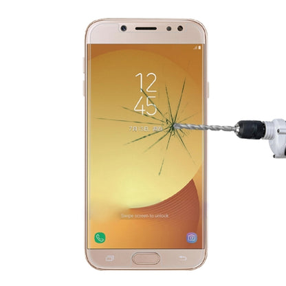 1 ชิ้นสำหรับ Galaxy J7 (2017) (เวอร์ชันสหภาพยุโรป) 0.26 มิลลิเมตร 9H ความแข็งพื้นผิว 2.5D ป้องกันการระเบิดไม่เต็มหน้าจอฟิล์มกระจกนิรภัย, For Galaxy J7 (2017) (EU Version)