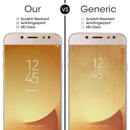 1 ชิ้นสำหรับ Galaxy J7 (2017) (เวอร์ชันสหภาพยุโรป) 0.26 มิลลิเมตร 9H ความแข็งพื้นผิว 2.5D ป้องกันการระเบิดไม่เต็มหน้าจอฟิล์มกระจกนิรภัย, For Galaxy J7 (2017) (EU Version)