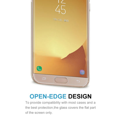 1 ชิ้นสำหรับ Galaxy J7 (2017) (เวอร์ชันสหภาพยุโรป) 0.26 มิลลิเมตร 9H ความแข็งพื้นผิว 2.5D ป้องกันการระเบิดไม่เต็มหน้าจอฟิล์มกระจกนิรภัย, For Galaxy J7 (2017) (EU Version)