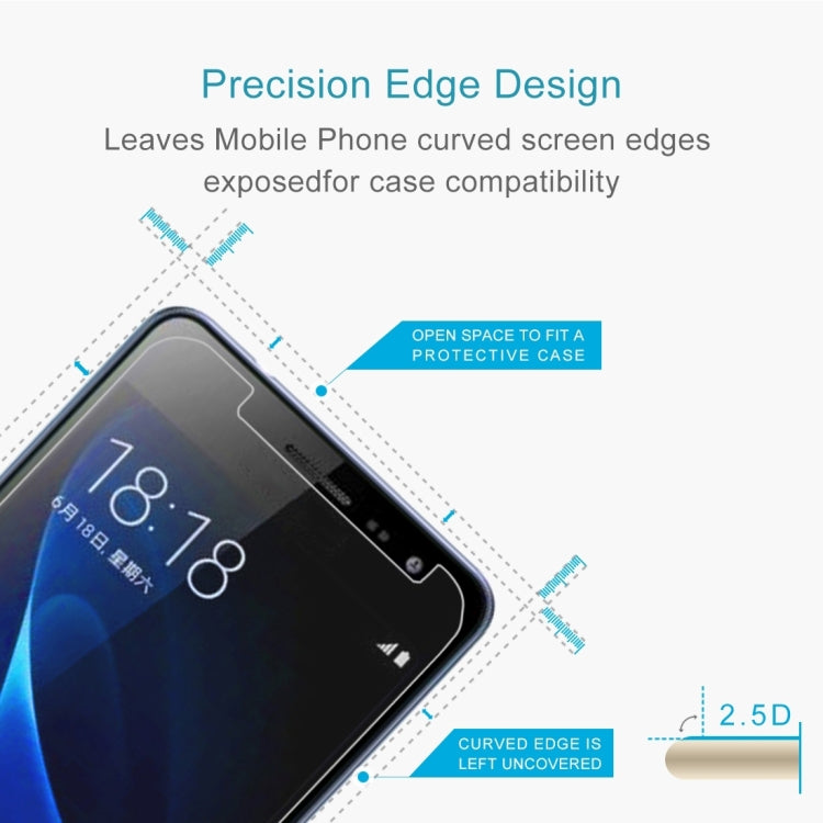 10 ชิ้นสำหรับ Galaxy J3 (2017) (เวอร์ชันสหภาพยุโรป) 0.26 มิลลิเมตร 9H ความแข็งพื้นผิว 2.5D ป้องกันการระเบิดไม่เต็มหน้าจอฟิล์มกระจกนิรภัย, For Galaxy J3 (2017) (EU Version)(10 PCS)