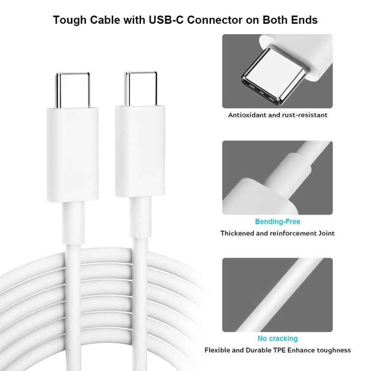 สายเคเบิลอะแดปเตอร์ชาย 2 ม. 2A USB-C / Type-C 3.1 ถึง USB-C / Type-C 3.1