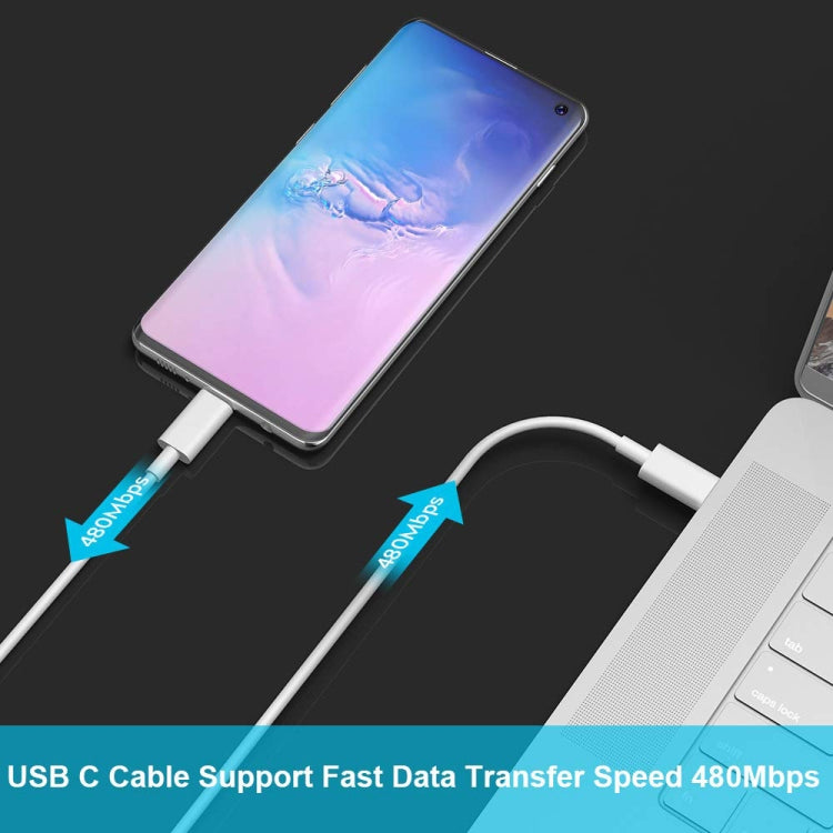 สายเคเบิลอะแดปเตอร์ชาย 2 ม. 2A USB-C / Type-C 3.1 ถึง USB-C / Type-C 3.1