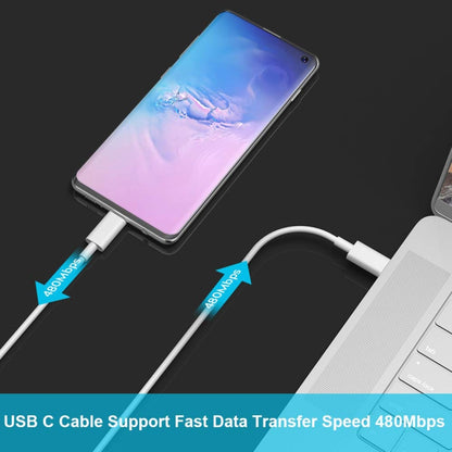 สายเคเบิลอะแดปเตอร์ชาย 2 ม. 2A USB-C / Type-C 3.1 ถึง USB-C / Type-C 3.1