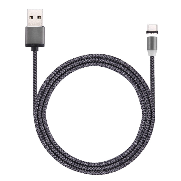 การหมุน 360 องศา 1 ม. รูปแบบสาน USB-C / Type-C ถึง USB 2.0 สายชาร์จแม่เหล็กที่แข็งแกร่งพร้อมไฟ LED