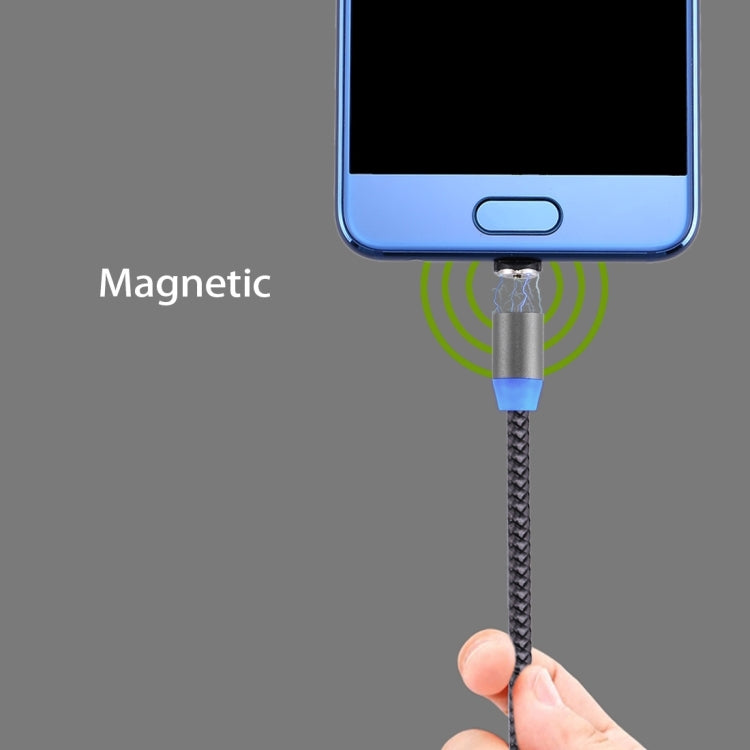 การหมุน 360 องศา 1 ม. รูปแบบสาน USB-C / Type-C ถึง USB 2.0 สายชาร์จแม่เหล็กที่แข็งแกร่งพร้อมไฟ LED