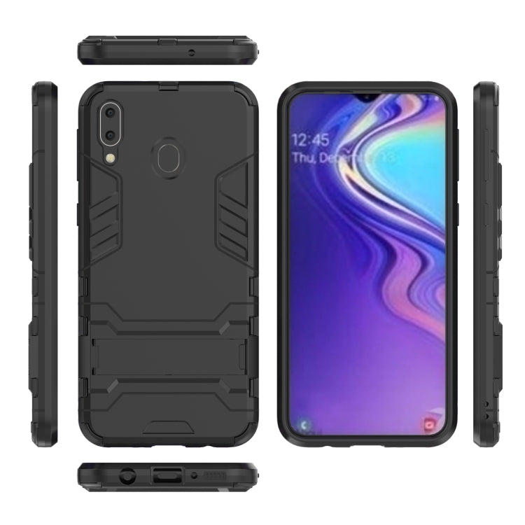 เคส PC + TPU กันกระแทกสำหรับ Galaxy M20 พร้อมตัวยึด, For Samsung Galaxy M20
