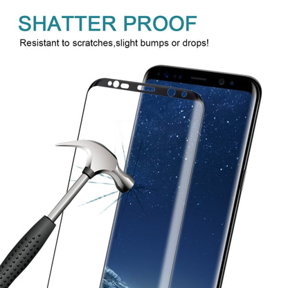 สำหรับ Galaxy S8 / G9500 0.3mm 9H ความแข็งพื้นผิว 3D พื้นผิวโค้งผ้าไหมแบบเต็มหน้าจอกระจกนิรภัยป้องกันหน้าจอ, For Galaxy S8 0.3mm