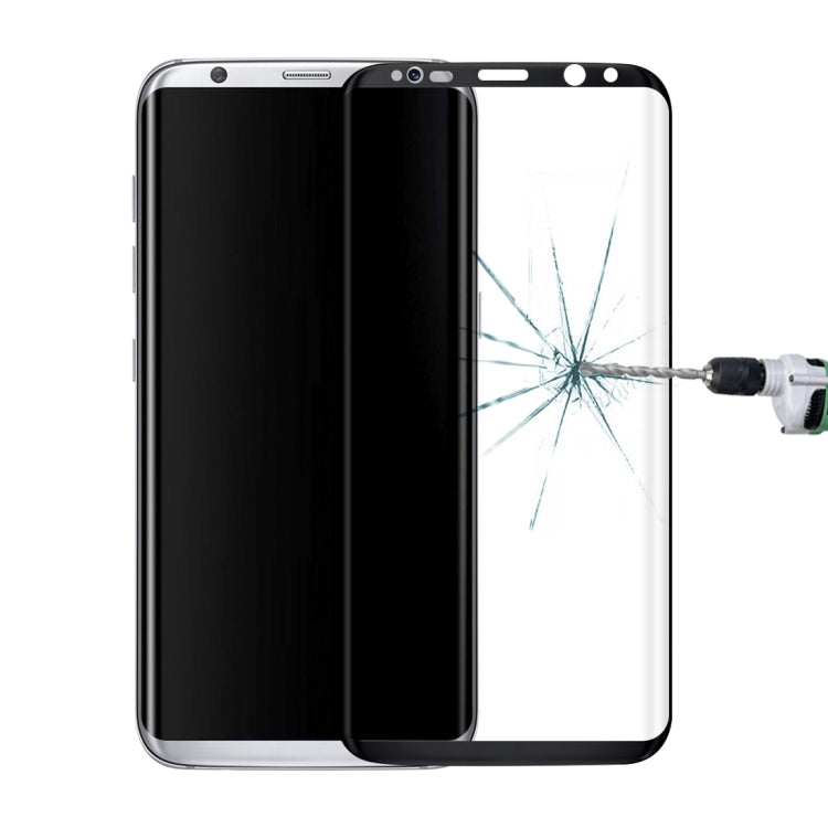 สำหรับ Galaxy S8 / G9500 0.3mm 9H ความแข็งพื้นผิว 3D พื้นผิวโค้งผ้าไหมแบบเต็มหน้าจอกระจกนิรภัยป้องกันหน้าจอ, For Galaxy S8 0.3mm