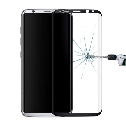สำหรับ Galaxy S8 / G9500 0.3mm 9H ความแข็งพื้นผิว 3D พื้นผิวโค้งผ้าไหมแบบเต็มหน้าจอกระจกนิรภัยป้องกันหน้าจอ, For Galaxy S8 0.3mm