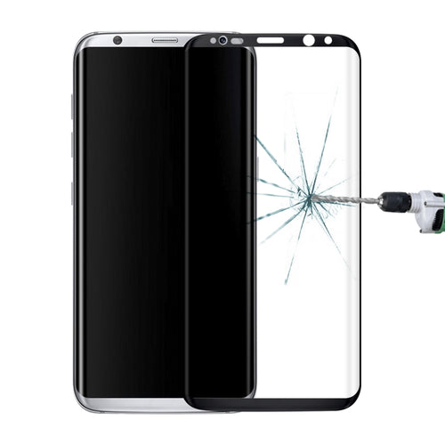 สำหรับ Galaxy S8 / G9500 0.3mm 9H ความแข็งพื้นผิว 3D พื้นผิวโค้งผ้าไหมแบบเต็มหน้าจอกระจกนิรภัยป้องกันหน้าจอ, For Galaxy S8 0.3mm