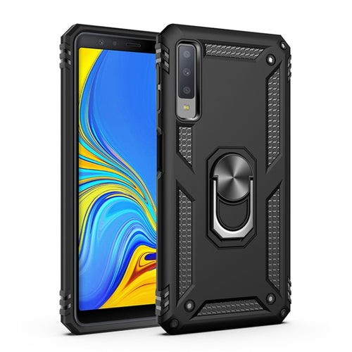 จ่าเกราะกันกระแทกเคส TPU + PC สำหรับ Galaxy A7 2018 พร้อมตัวยึดแบบหมุนได้ 360 องศา, For Galaxy A7 2018