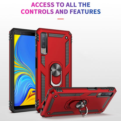 จ่าเกราะกันกระแทกเคส TPU + PC สำหรับ Galaxy A7 2018 พร้อมตัวยึดแบบหมุนได้ 360 องศา, For Galaxy A7 2018