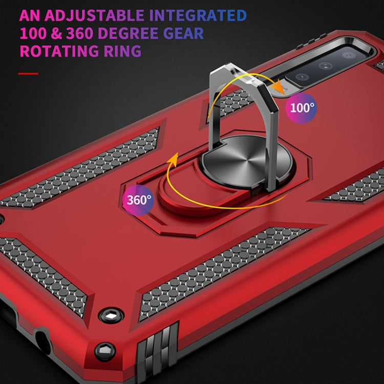 จ่าเกราะกันกระแทกเคส TPU + PC สำหรับ Galaxy A7 2018 พร้อมตัวยึดแบบหมุนได้ 360 องศา, For Galaxy A7 2018