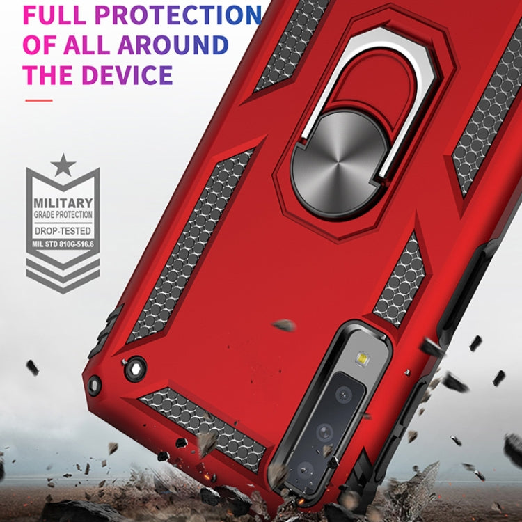 จ่าเกราะกันกระแทกเคส TPU + PC สำหรับ Galaxy A7 2018 พร้อมตัวยึดแบบหมุนได้ 360 องศา, For Galaxy A7 2018