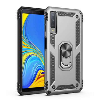 จ่าเกราะกันกระแทกเคส TPU + PC สำหรับ Galaxy A7 2018 พร้อมตัวยึดแบบหมุนได้ 360 องศา, For Galaxy A7 2018
