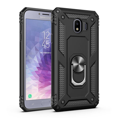 จ่าเกราะกันกระแทกเคส TPU + PC สำหรับ Galaxy J4 2018 พร้อมตัวยึดแบบหมุนได้ 360 องศา, For Galaxy J4 2018