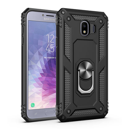 จ่าเกราะกันกระแทกเคส TPU + PC สำหรับ Galaxy J4 2018 พร้อมตัวยึดแบบหมุนได้ 360 องศา, For Galaxy J4 2018