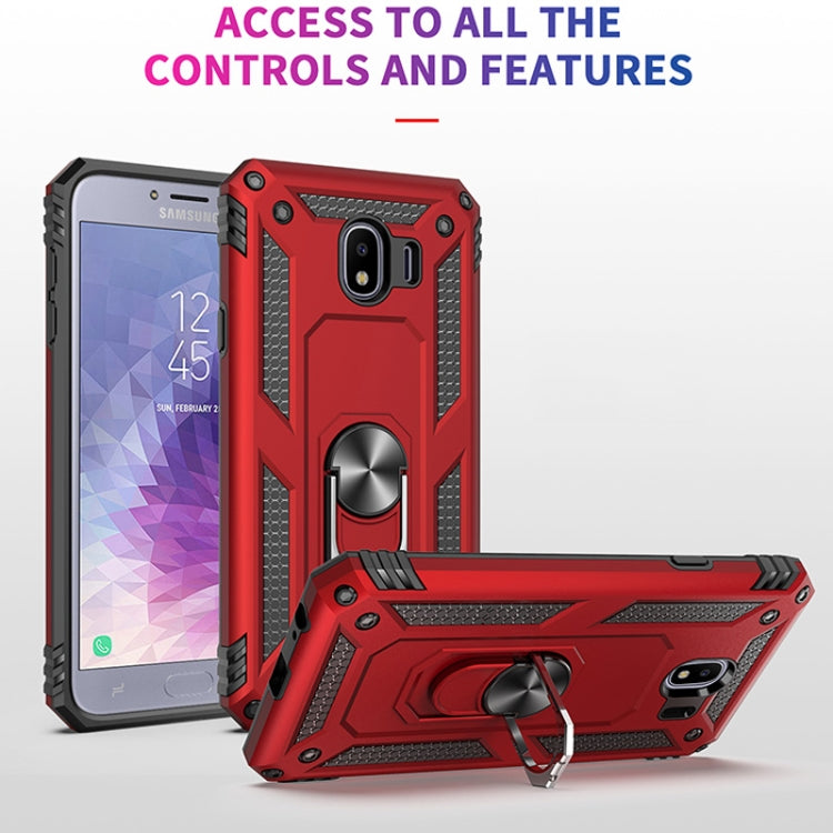จ่าเกราะกันกระแทกเคส TPU + PC สำหรับ Galaxy J4 2018 พร้อมตัวยึดแบบหมุนได้ 360 องศา, For Galaxy J4 2018