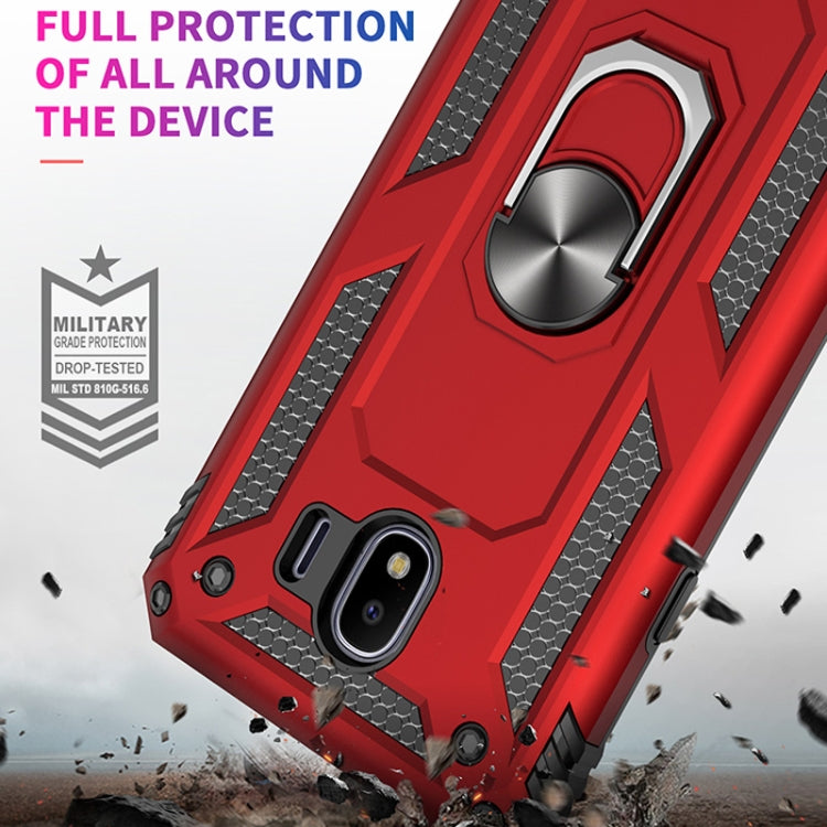 จ่าเกราะกันกระแทกเคส TPU + PC สำหรับ Galaxy J4 2018 พร้อมตัวยึดแบบหมุนได้ 360 องศา, For Galaxy J4 2018