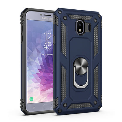 จ่าเกราะกันกระแทกเคส TPU + PC สำหรับ Galaxy J4 2018 พร้อมตัวยึดแบบหมุนได้ 360 องศา, For Galaxy J4 2018