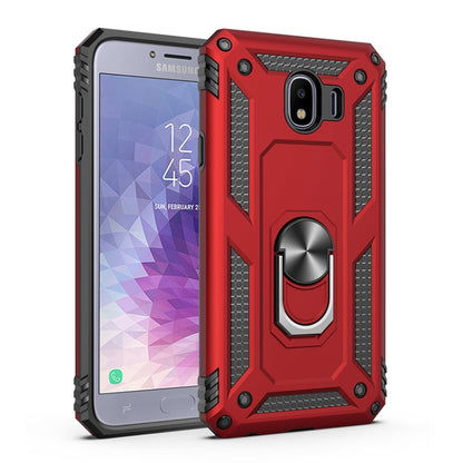 จ่าเกราะกันกระแทกเคส TPU + PC สำหรับ Galaxy J4 2018 พร้อมตัวยึดแบบหมุนได้ 360 องศา, For Galaxy J4 2018