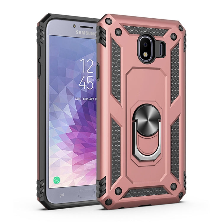 จ่าเกราะกันกระแทกเคส TPU + PC สำหรับ Galaxy J4 2018 พร้อมตัวยึดแบบหมุนได้ 360 องศา, For Galaxy J4 2018